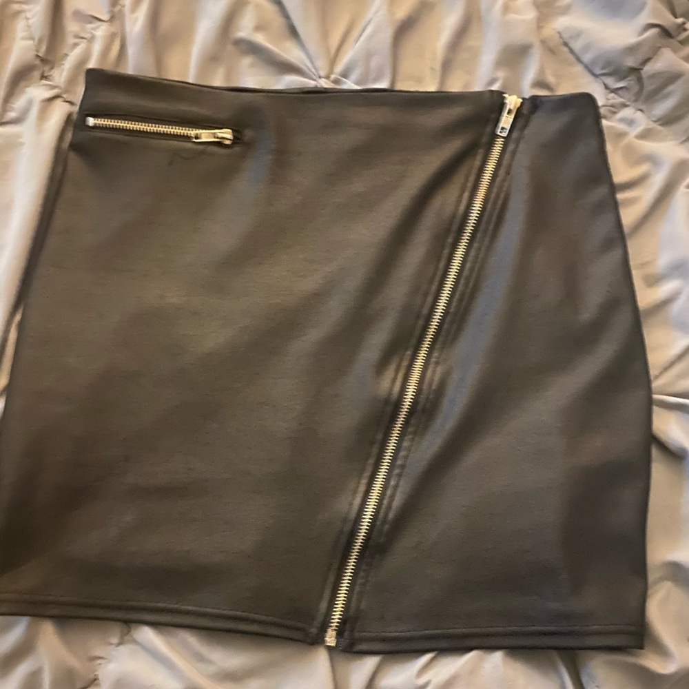 Faux leather skirt